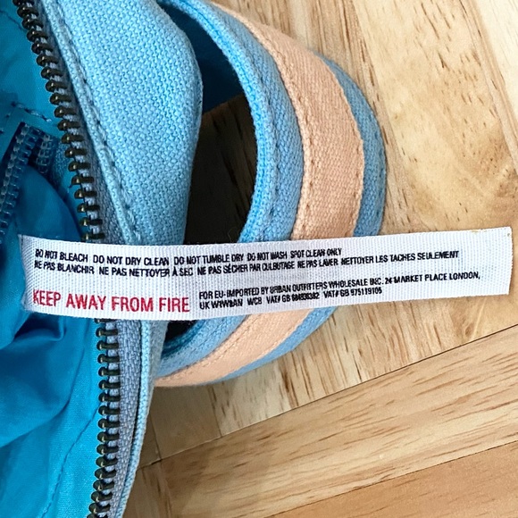 FREE PEOPLE We The Free Blue Canvas Convertible Crossbody Bag - Picture 10 of 16